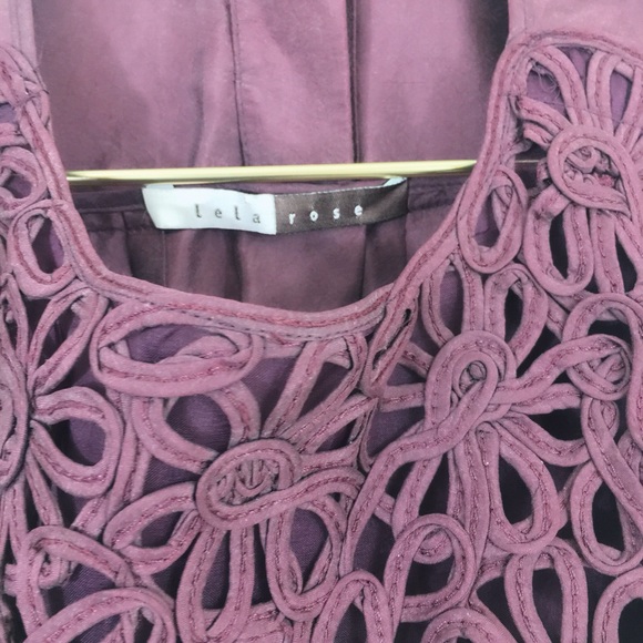 Lela rose silk mulberry midi dress - Picture 3 of 7